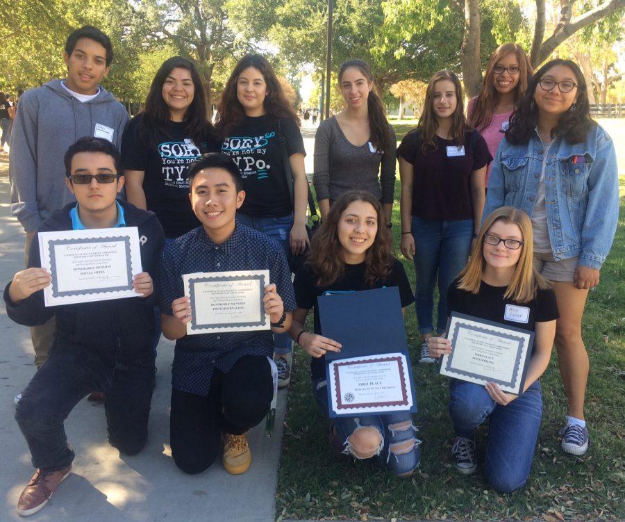 Photo by Adriana Chavira Newspaper students attended CSUN's annual write-offs and received four awards.