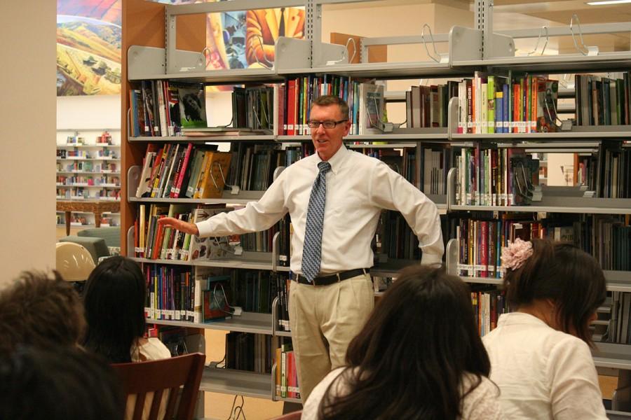 Supt. John Deasy resigned this past month. In this 2013 photo, Deasy held a press conference with high school student journalists to discuss the ramifications of Propositions 30 and 38 on the Nov. 6, 2013 ballot. Photo by Hassan Muhammad .