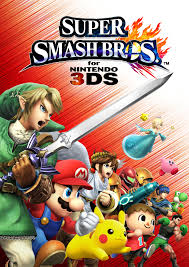 The cover for the game Super Smash Bros. for 3DS showcases some of the characters, including Mario, Link, Pikachu, Pit and Villager, Kirby and Samus. Photo from Creative Commons.
