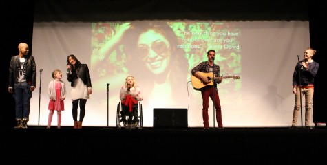 JAN 
Be More Heroic brought its message of self-love, anti-bullying and making positive contributions to the world to the student body on Jan. 24. The musical performance included personal testimonies from the six Be More Heroic members.
