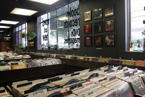 On the first floor, rows of vinyl records show off that the store doesn't just sell books. The records span from any genre and almost any decade.