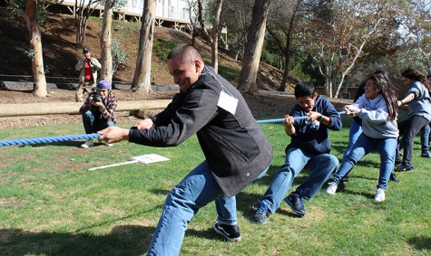 Los Angeles Unified School District students participated in several activities at the Chicano Youth Conference, one of which being tug of war.