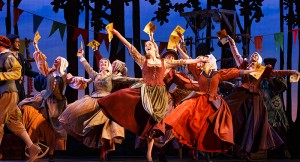 The musical features choreography like ballet. Photo from cinderellaonbroadway.com