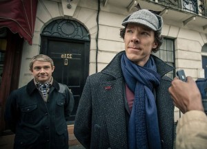 Benedict Cumberbatch and Martin Freeman. Photo from  bbc.uk.com