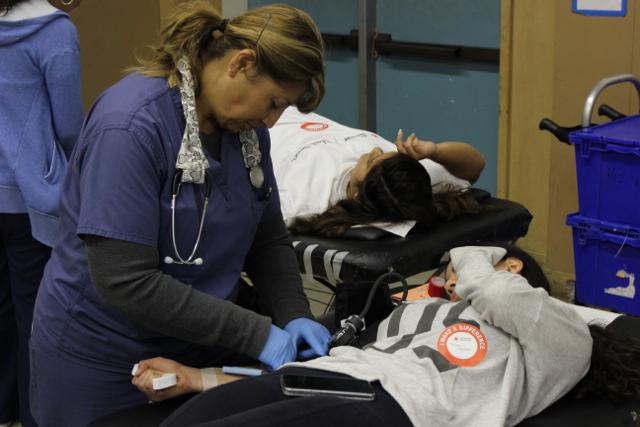PHOTO: Students participate in blood drive