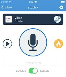 Rapchat lets users send quick audio messages to on another in the form of raps. Photo from Rapchat.