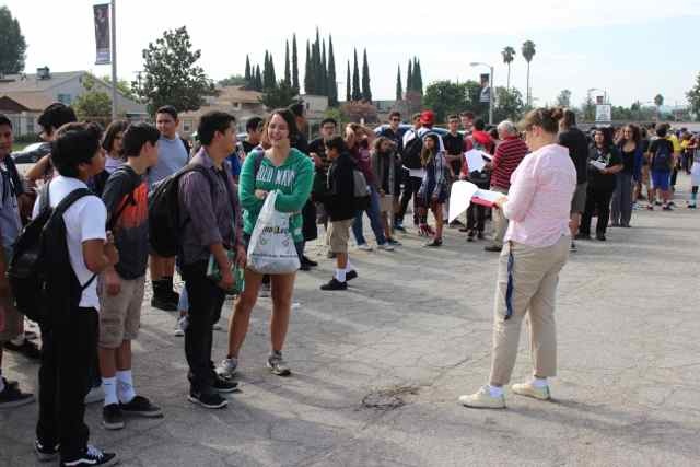 Students push through heat for first fire drill