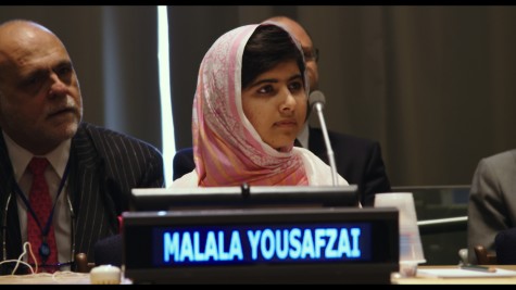 Malala Yousafzai at the United Nations General Assembly held in New York City for 2013.