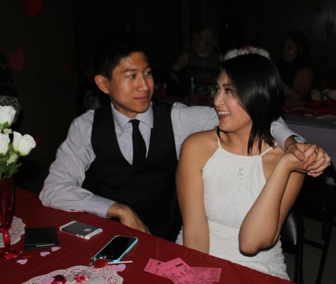 Jonas Acebes and his girlfriend at the Sadie Hawkins Dance on Feb. 19. 