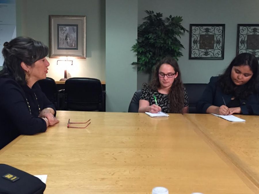 Christiane Amanpour answers questions from juniors Rebekah Spector and Elsie Morales.