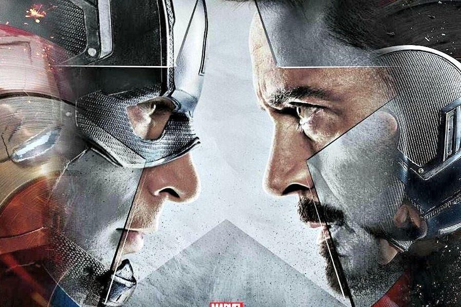 Captain America, starring Chris Evans and IronMan, played by Robert Downey Jr., square off in Marvels Civil War coming out May 6 