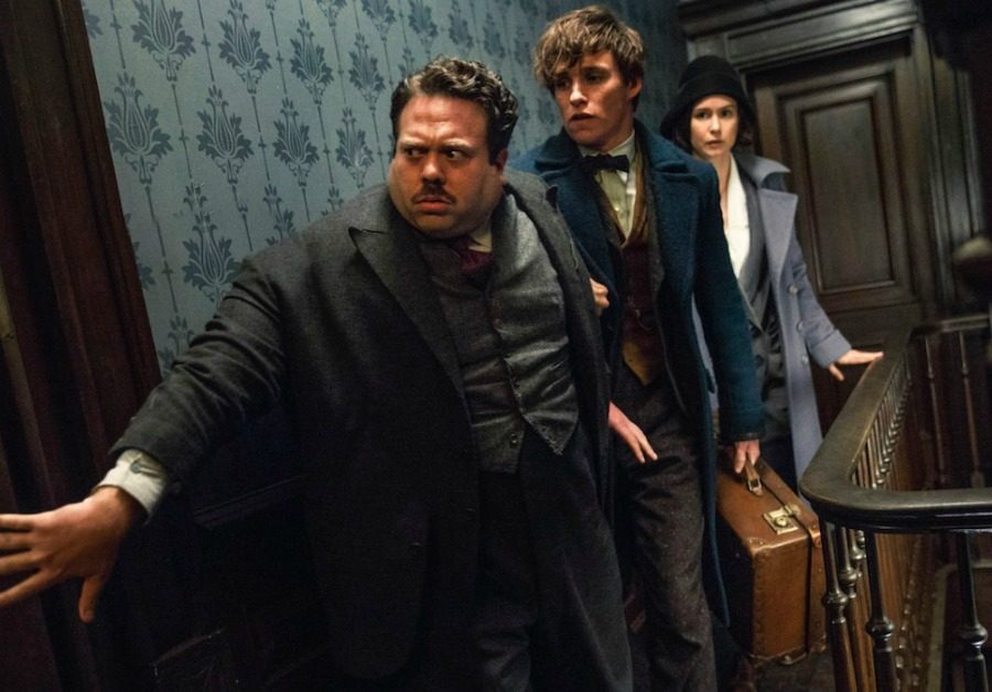 Photo by IMDB
Dan Fogler (Jacob Kowalski), Eddie Redmayne (Newt Sc amander), and Katherine Waterston (Porpentina Goldstein) sneak around in Time Warner Brothers newest film.