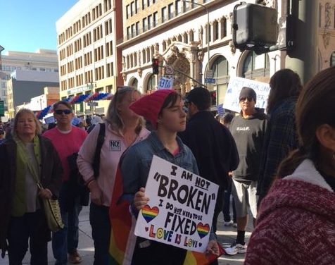 Only a single moment caught in the historic womens march that speaks a thousand words. 