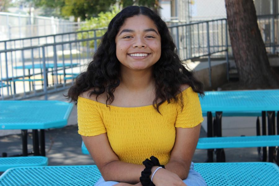 Print Editor-in-Chief Kirsten Cintigo works with the 2018-19 staff to create the first issue of the year.