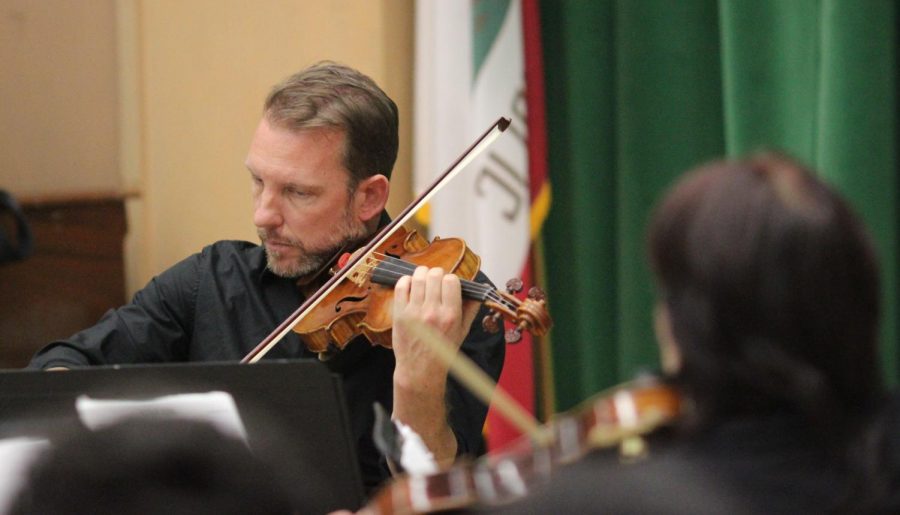 Brian Benning on the violin. 