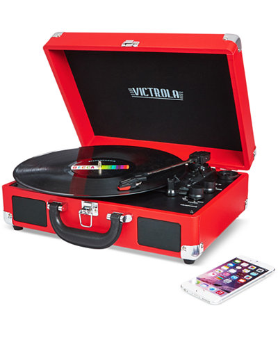 This Victrola Solid Suitcase Bluetooth Record Player is available at Macy’s for $59.99.