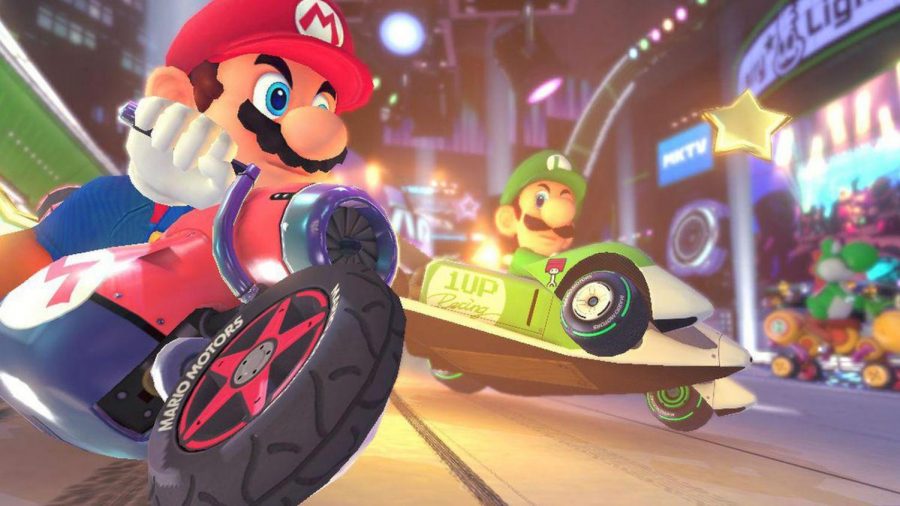 A+classic+series%2C+Mario+Kart+is+sure+to+keep+friends+and+family+entertained+with+many+tracks+and+characters+to+explore.