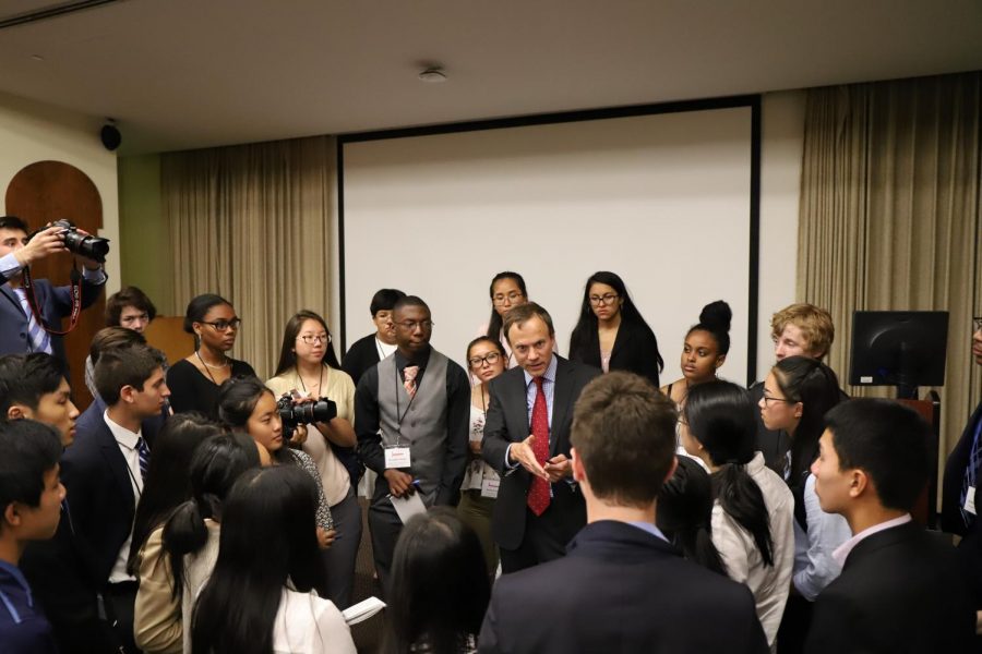 CBS News' President David Rhodes speaks to JCampers at Wayne State University on August 2.