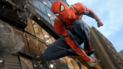 Spider-Man performs some of his web swinging acrobatics in his new adventure on the Playstation 4.
