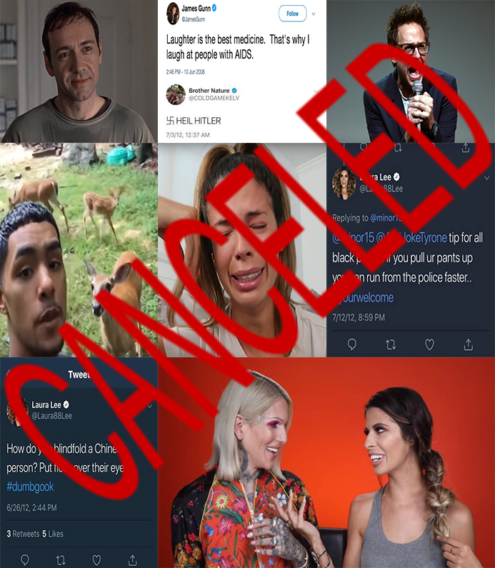Celebrities like Twitter-famous Brother Nature, Laura Lee, Jeffree Star, Kevin Spacey and James Gunn have been cancelled for exhibiting problematic behavior within the early years of their careers.