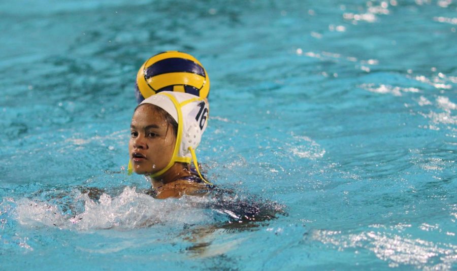 Senior Julissa Jaco played on the girls water polo team for three years. She won a CIF championship during her last year on the team.
