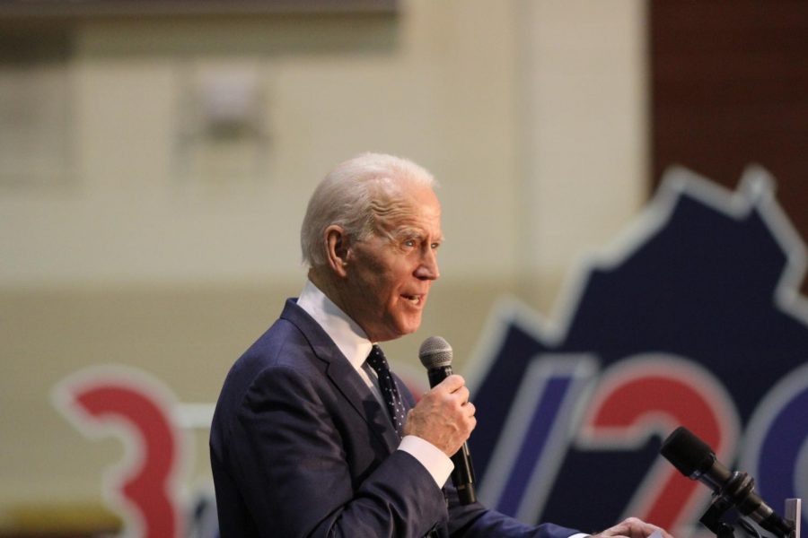 President Joe Biden speaks at a campaign rally in Norfolk, Virginia at Booker T. Washington High School. Photo by Carter Marks of Royals Media