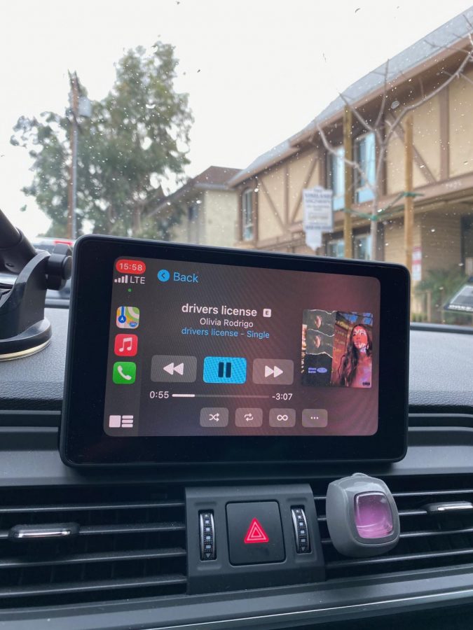 Staff writer Jessica Melkonyan takes the drivers seat while listening to Olivia Rodrigos new song Drivers License while in a parking lot.