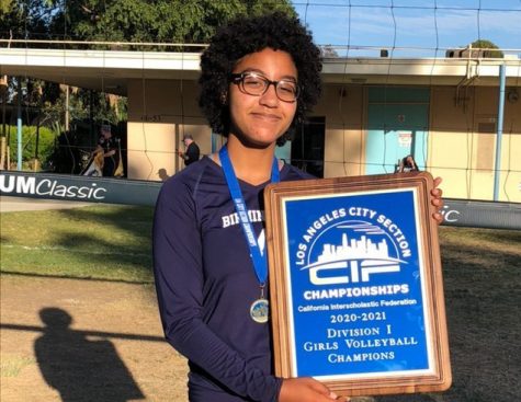 Naamah Silcott is named the CIF All-City Division I girls’ volleyball co-player of the year. This was after the BCCHS varsity volleyball team won the city championship. “It felt like a dream I guess,” said Silcott, an incoming Daniel Pearl Magnet High School junior.
