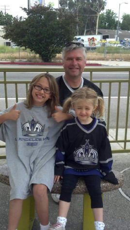 After the 2012 LA Kings Stanley Cup victory, Sabrina Robertson and her family take the Metro train to Downtown Los Angeles to attend the celebration parade.