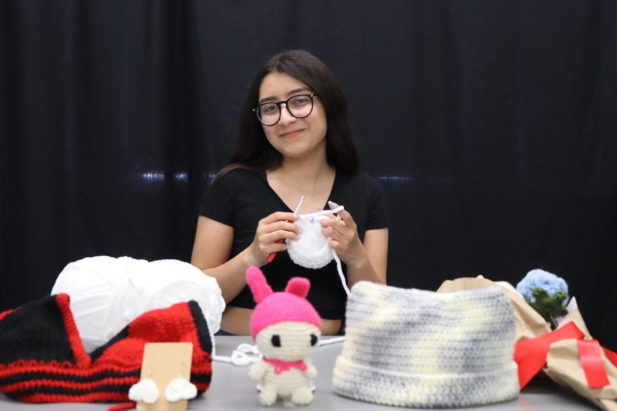 Senior Kayla Lopez crochets her way through senior year hoping to grow her business. She manages to balance school and the growth of her business while having fun.