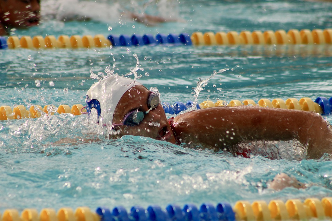 Senior Brisa Chajan swims laps at Birmingham Community Charter High School swim practice on Nov. 29. She is captain of the water polo team.