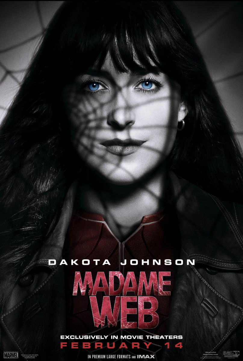 Madame+Web+releases+on+Feb.+14+and+stars+big+names+like+Dakota+Johnson+and+Sydney+Sweeney.