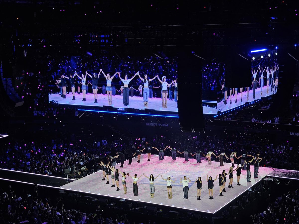K-pop girl group TWICE takes their final bow during their fourth concert at The Kia Forum on Jan. 25